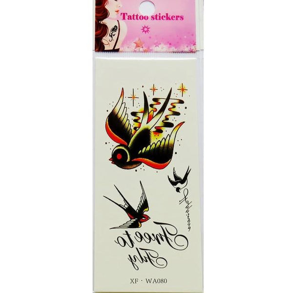 Waterproof Temporary Tattoos 3D Butterfly Flower Fake Tattoos Sticker