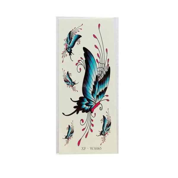 Waterproof Temporary Tattoos 3D Butterfly Flower Fake Tattoos Sticker