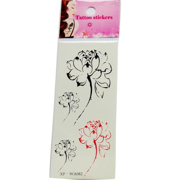 Waterproof Temporary Tattoos 3D Butterfly Flower Fake Tattoos Sticker