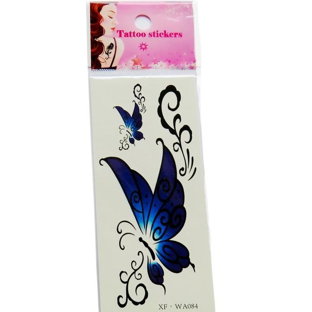 Waterproof Temporary Tattoos 3D Butterfly Flower Fake Tattoos Sticker