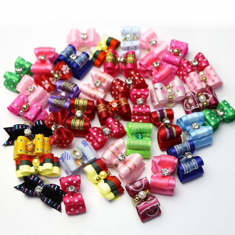 10PCS Pet Dog Bow pet shop dog accessories Bowknot Dog bow tie For Puppy pet hair Accessories Pet hair bows Headwear Grooming