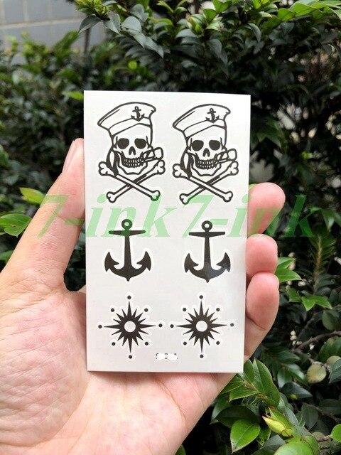 Waterproof Temporary Tattoo Sticker black Clover Maple leaf tattoo flash tatoo fake Water Transfer  tatto for Woman Man