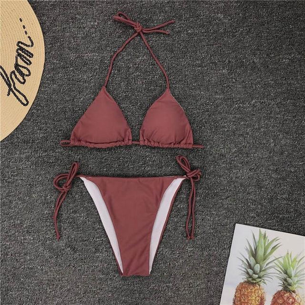 Aartiee Neon bikini 2019 Push up Sexy Brazilian bikini set triangle bathers woman swimwear Micro swimsuit female string biquini