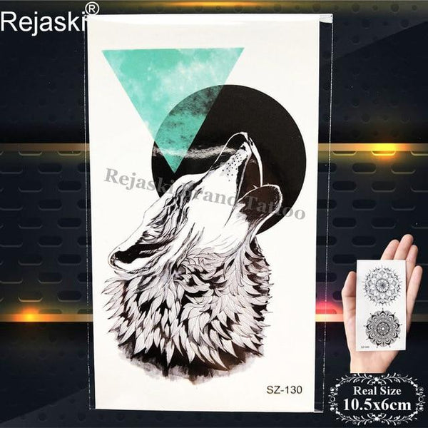 Rejaski Women Flirtatious Tattoo Stickres Body Art Painting Girl Fashion Temporary Tattoo Geometric Rose Dreamcatcher Fake Tatoo
