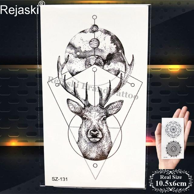 Rejaski Women Flirtatious Tattoo Stickres Body Art Painting Girl Fashion Temporary Tattoo Geometric Rose Dreamcatcher Fake Tatoo