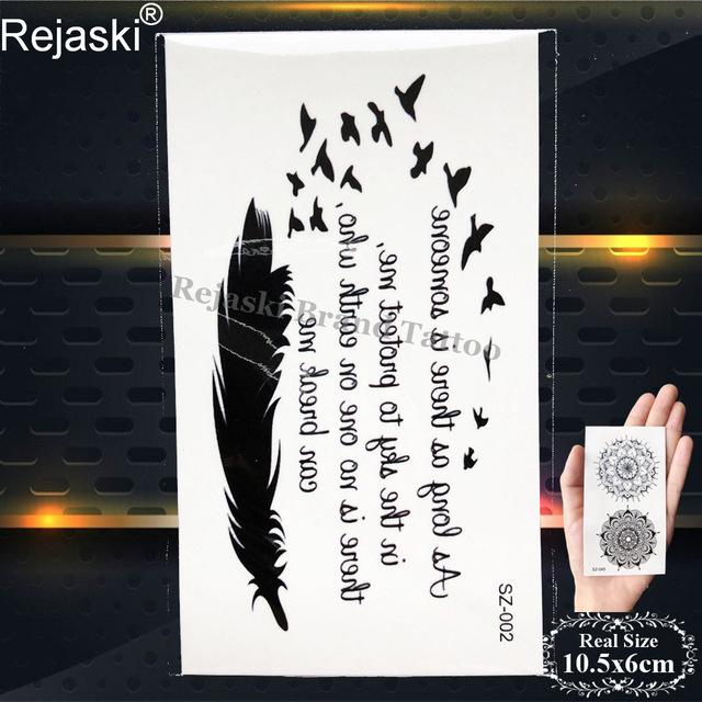 Rejaski Women Flirtatious Tattoo Stickres Body Art Painting Girl Fashion Temporary Tattoo Geometric Rose Dreamcatcher Fake Tatoo