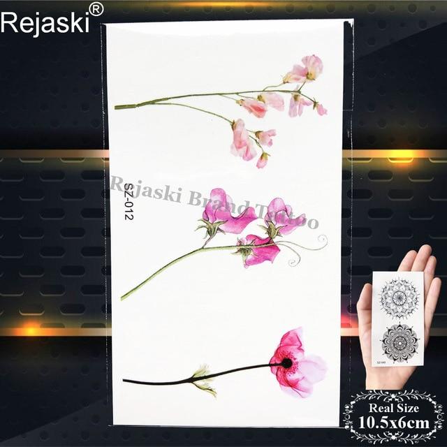 Rejaski Women Flirtatious Tattoo Stickres Body Art Painting Girl Fashion Temporary Tattoo Geometric Rose Dreamcatcher Fake Tatoo