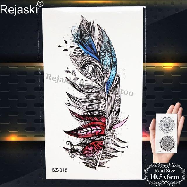 Rejaski Women Flirtatious Tattoo Stickres Body Art Painting Girl Fashion Temporary Tattoo Geometric Rose Dreamcatcher Fake Tatoo