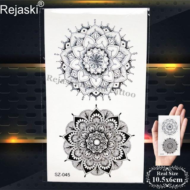 Rejaski Women Flirtatious Tattoo Stickres Body Art Painting Girl Fashion Temporary Tattoo Geometric Rose Dreamcatcher Fake Tatoo