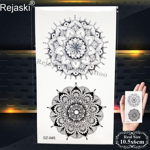 Rejaski Women Flirtatious Tattoo Stickres Body Art Painting Girl Fashion Temporary Tattoo Geometric Rose Dreamcatcher Fake Tatoo