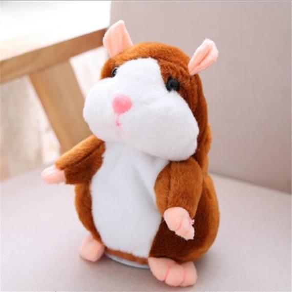 Dropshipping Talking Hamster Falante Mouse Pet Plush Toy Cute Talking Sound Record Educational Stuffed Doll Children Gifts 15cm