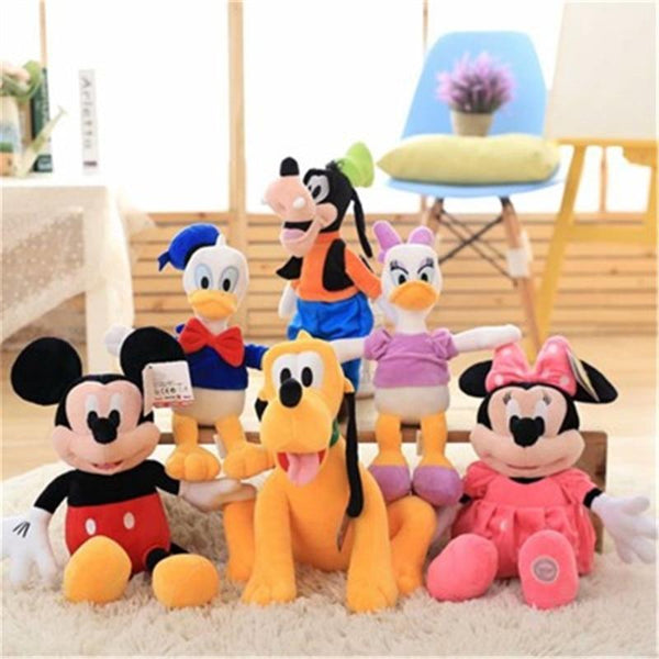 30cm Mickey Mouse Minnie Donald Duck Daisy Plush Toys Cute Goofy Dog Pluto Dog Kawaii Stuffed Toys Children Gift