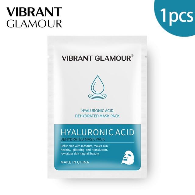 VIBRANT GLAMOUR Hyaluronic Acid Face Mask Deep Hydration Oil Control  Whitening Moisturizing Smooth Delicate Anti-wrinkle Care
