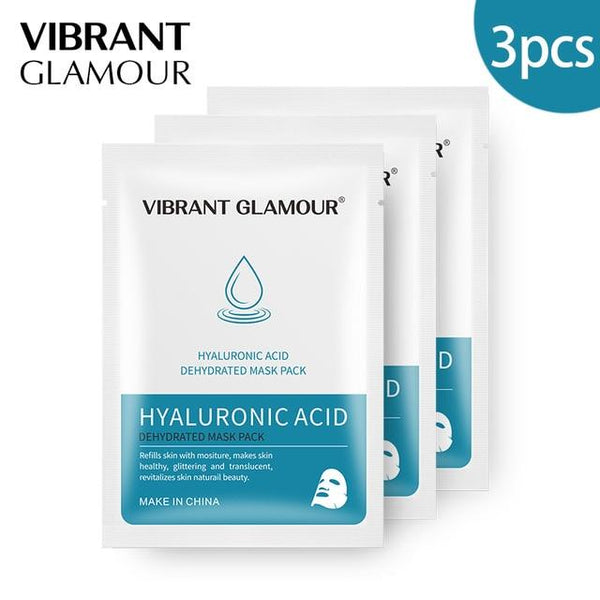 VIBRANT GLAMOUR Hyaluronic Acid Face Mask Deep Hydration Oil Control  Whitening Moisturizing Smooth Delicate Anti-wrinkle Care