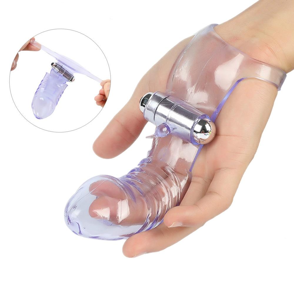 Pussy Finger Sleeve Vibrator Female Masturbator G Spot Massage Clit Stimulate Sex Toys For Women Lesbian Orgasm Car Ornament