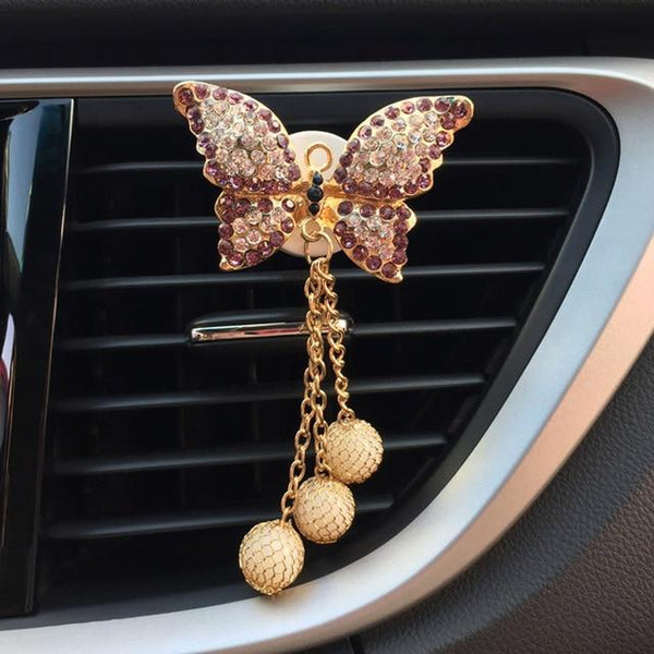 JOORMOM bow tie pendant air outlet, perfume clip creative car accessories female vehicle aromatherapy car decoration interior