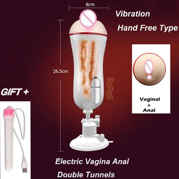 MizzZee Dual hole Oral Male Mastrubator for man anal pocket Vagina real pussy Penis pump Blowjob Vibrator Adult sex toys for man