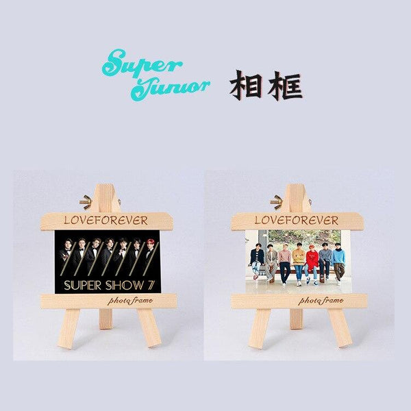 [MYKPOP]SUPER JUNIOR SJ Wood Frame + Photo KPOP Fans Collection SA18083105
