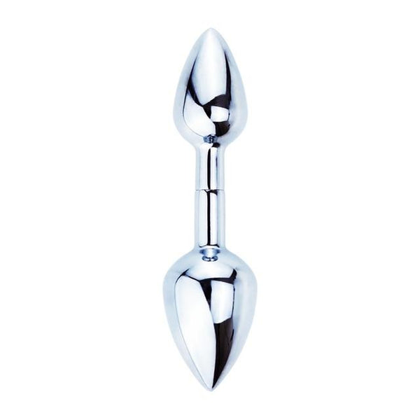 Detachable Dual Butt Plug with Long Vibrator Anal Dilator Ball Smooth Metal Butt Plug for Woman Man Lesbian Gay Erotic Sex Toys