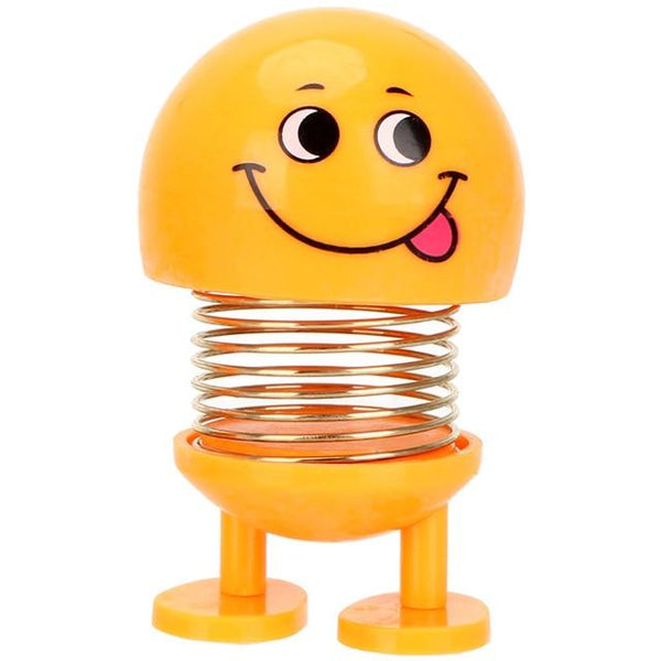 FORAUTO Shaking Head Toys Car Ornaments Bobblehead Nod Dolls Cute Cartoon Funny Emoji Wobble Lovely Car Dashboard Decor Auto