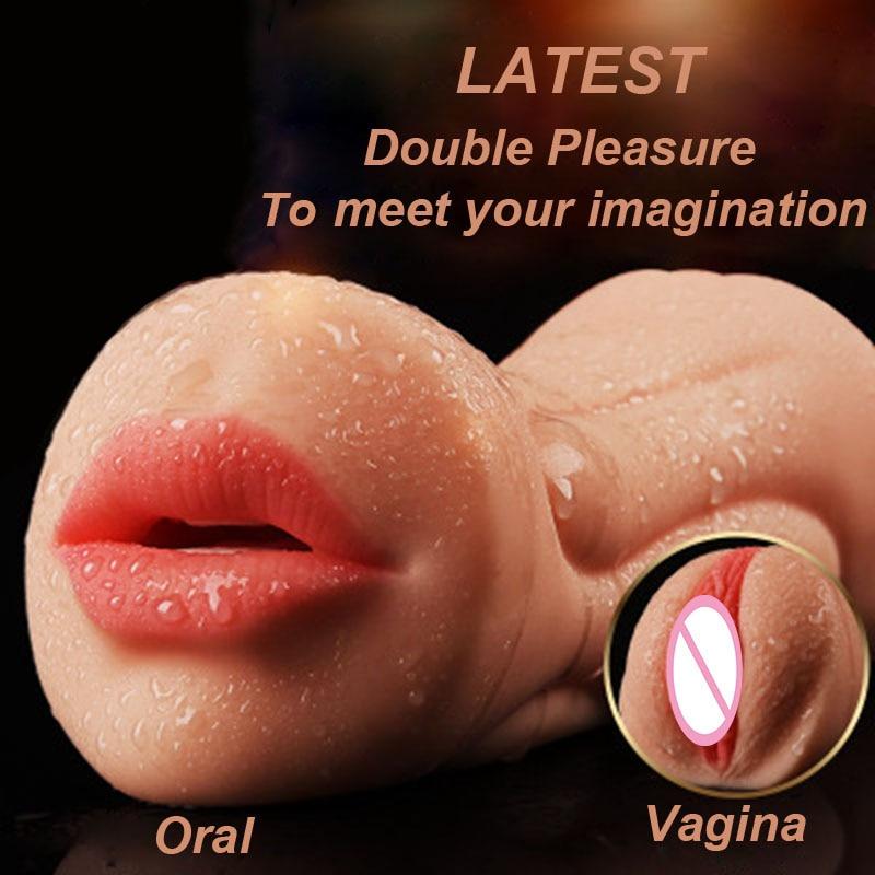 Realistic Oral 3D Deep Throat with Tongue Teeth Maiden Artificial Vagina Male Masturbator Realistic Pussy Oral Sex Toys for Men