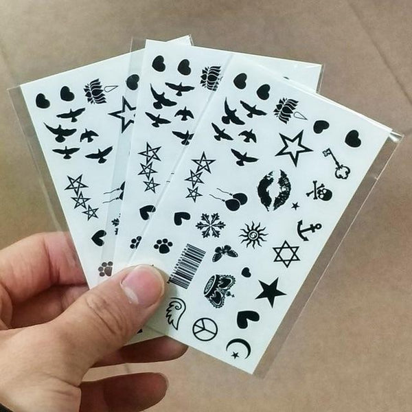 Waterproof Temporary Tattoo Sticker of body Love wave tattoo small size tatto stickers flash tatoo fake tattoos for girl women