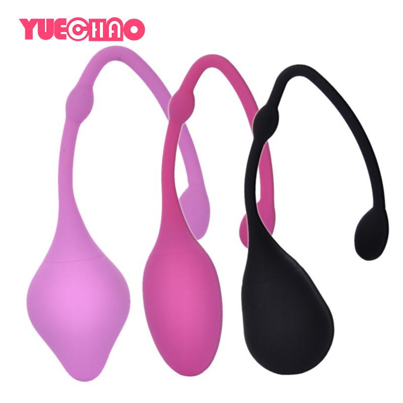 YUECHAO Medical Silicone Smart Kegel Ball Ben Wa Ball Vagina Tighten Exercise Vaginal Massager Geisha Ball Sex Toys for Women