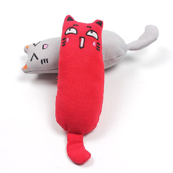 1Pc Mini Cute Pet Plush Toys Claws Thumb Bite Cat Mint Scratcher Teeth Grinding Catnip Cat Toy Interactive Tools Pet Supplies