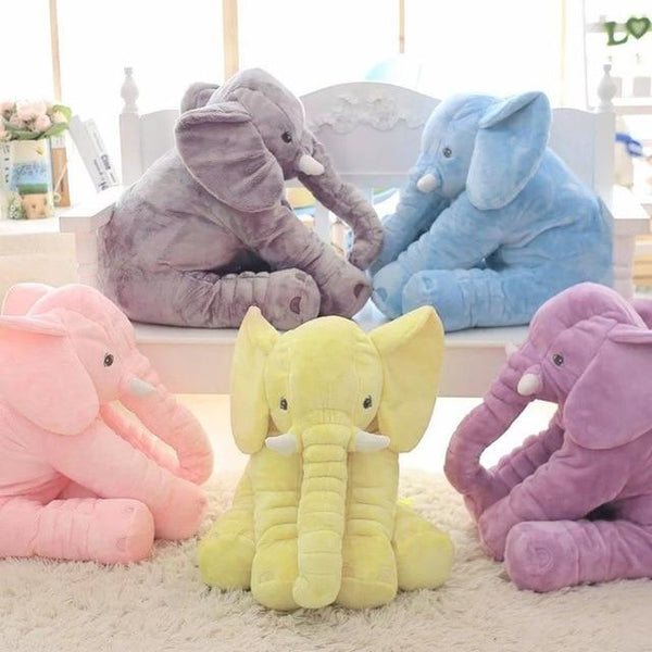 40/60cm Height Large Plush Elephant Doll Toy Kids Sleeping Back Cushion Cute Stuffed Elephant Baby Accompany Doll Xmas Gift