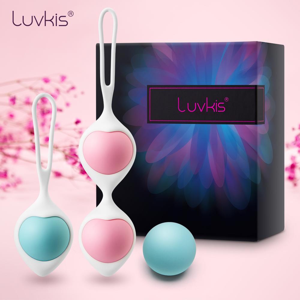 Luvkis Kegel Balls Medical Silicone Vaginal Ball for Anus or Vagina Tighten Exercise Ben Wa Balls Geisha Ball Sex Toys for Women