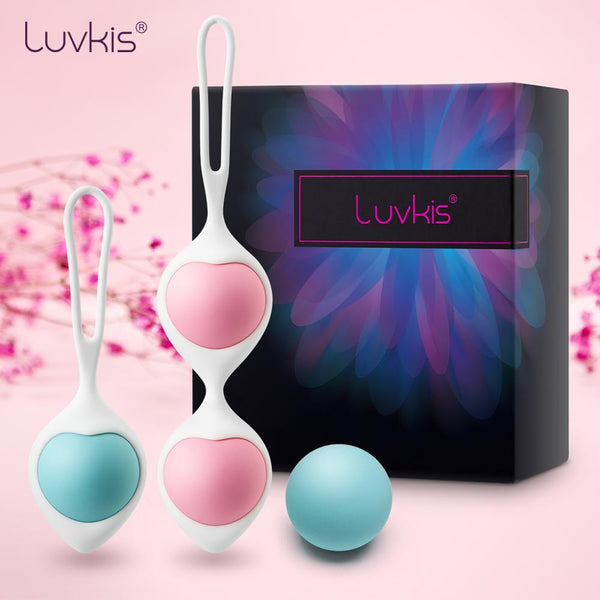 Luvkis Kegel Balls Medical Silicone Vaginal Ball for Anus or Vagina Tighten Exercise Ben Wa Balls Geisha Ball Sex Toys for Women