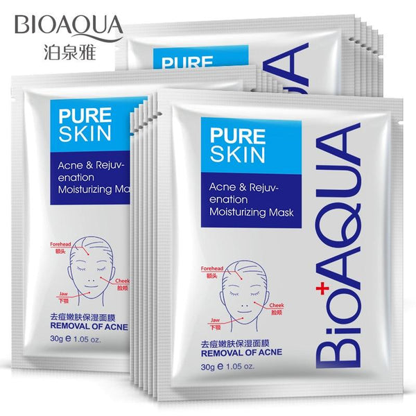 BIOAQUA 1Pcs Acne Face Mask Facial Care Acne Treatment High Quality Soothing Mask Hydrating Moisturizing Oil Control Skin Care