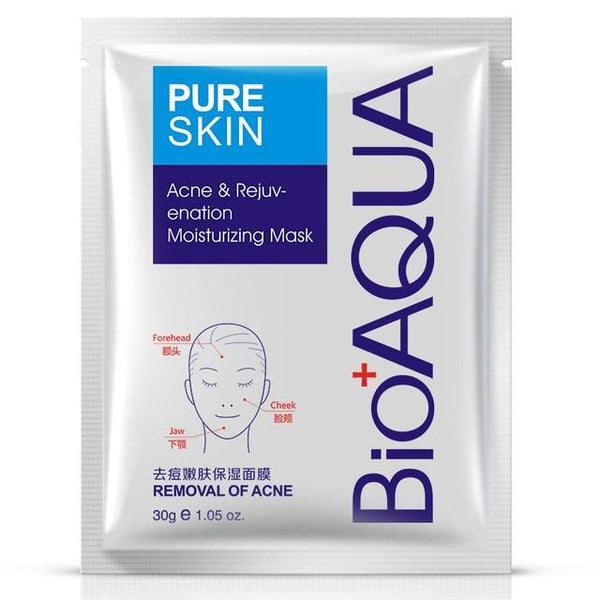 BIOAQUA 1Pcs Acne Face Mask Facial Care Acne Treatment High Quality Soothing Mask Hydrating Moisturizing Oil Control Skin Care