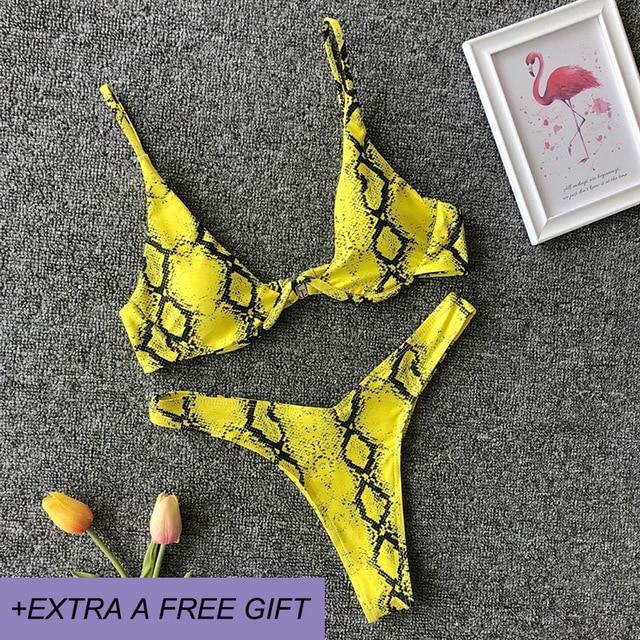 New Bowknot High Waist Solid Red Pink Bikini Set Women Swimsuit Ladies Bathing Suit For Female Swimswear Beach Swimming Suit