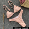 6 colors swimwear women 2018 new sexy Ladies solid color high waist top &bottom zipper swimsuit beach swimming suit Female Girl