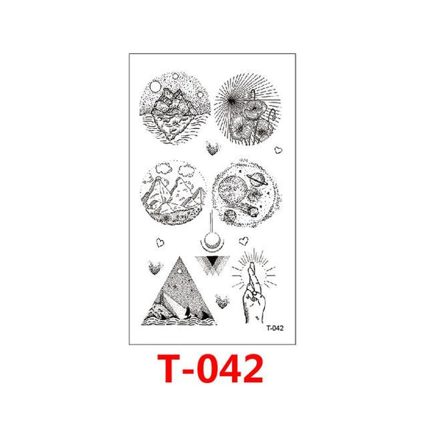 T-049 Multiple patte small pattern cool temporary tattoo sticker female simple line pattern body art new design fake male tattoo