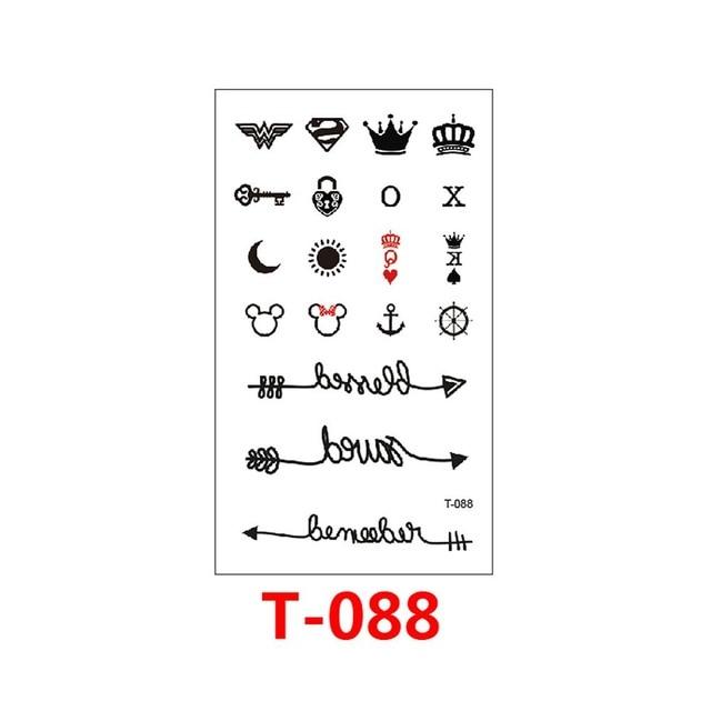 T-049 Multiple patte small pattern cool temporary tattoo sticker female simple line pattern body art new design fake male tattoo