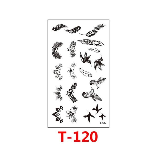 T-049 Multiple patte small pattern cool temporary tattoo sticker female simple line pattern body art new design fake male tattoo