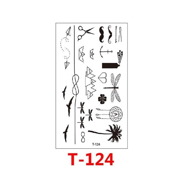 T-049 Multiple patte small pattern cool temporary tattoo sticker female simple line pattern body art new design fake male tattoo