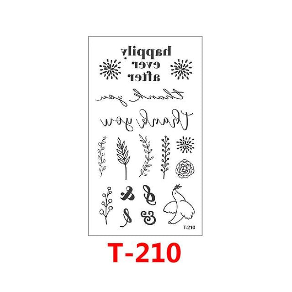 T-049 Multiple patte small pattern cool temporary tattoo sticker female simple line pattern body art new design fake male tattoo