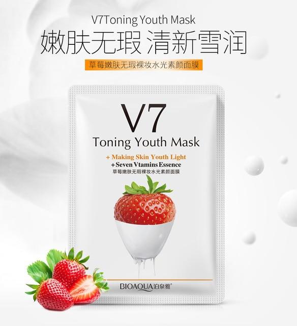 HanChan Aloe and V7 Fruits All kinds of Skin Care Plant Facial Mask Moisturizing Oil Control Blackhead Remover Wrapped Face Mask