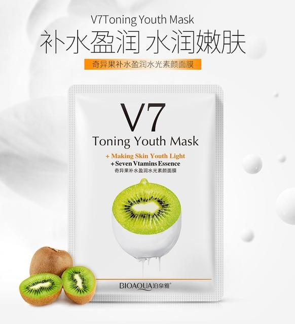HanChan Aloe and V7 Fruits All kinds of Skin Care Plant Facial Mask Moisturizing Oil Control Blackhead Remover Wrapped Face Mask