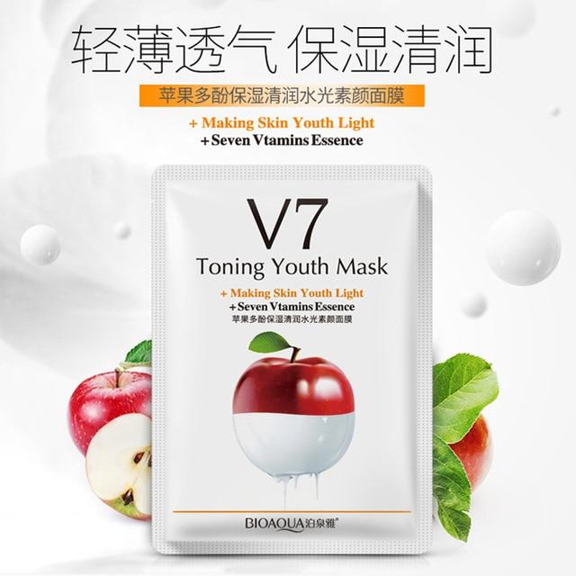 HanChan Aloe and V7 Fruits All kinds of Skin Care Plant Facial Mask Moisturizing Oil Control Blackhead Remover Wrapped Face Mask